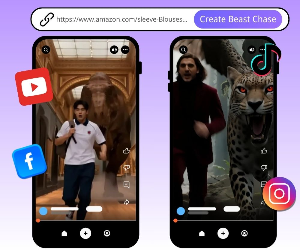 AI Beast Chase - Create Monster Chase Viral Videos Free