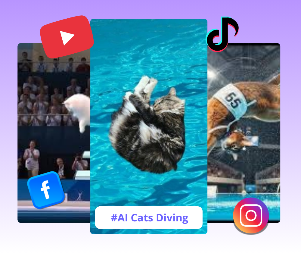 AI Cats Diving - Create AI Cats Diving Videos Free Online