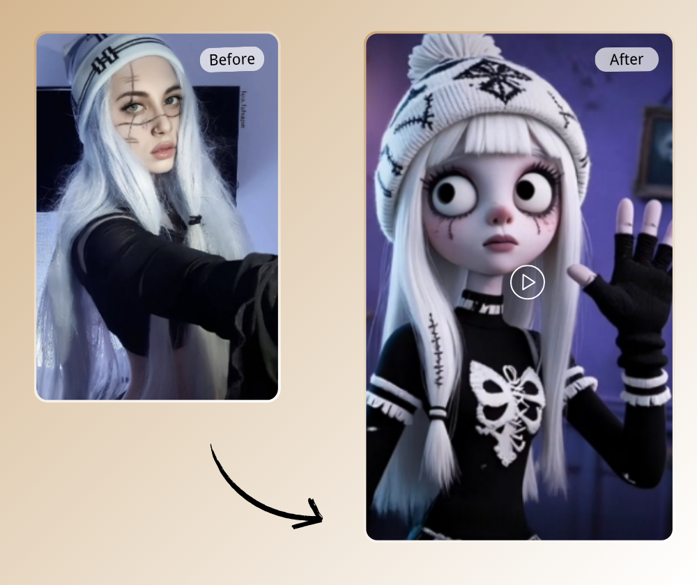 AI Tim Burton Filter - Turn Photos into Tim Burton Free