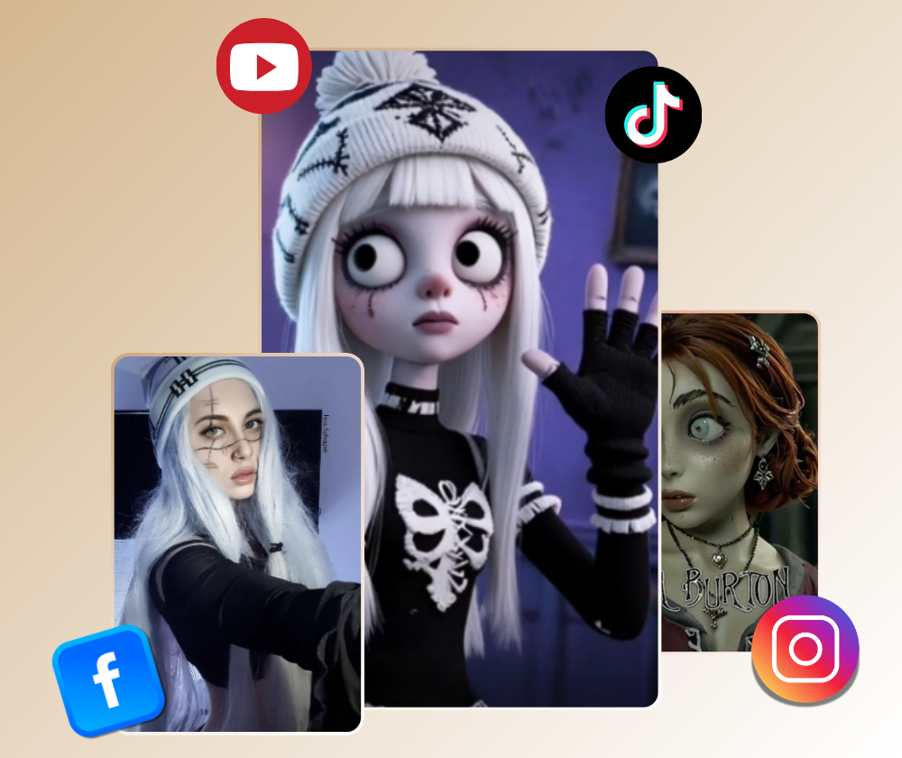 AI Tim Burton Filter - Turn Photos into Tim Burton Free