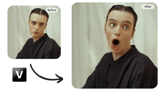 AI Shocked Face Effect