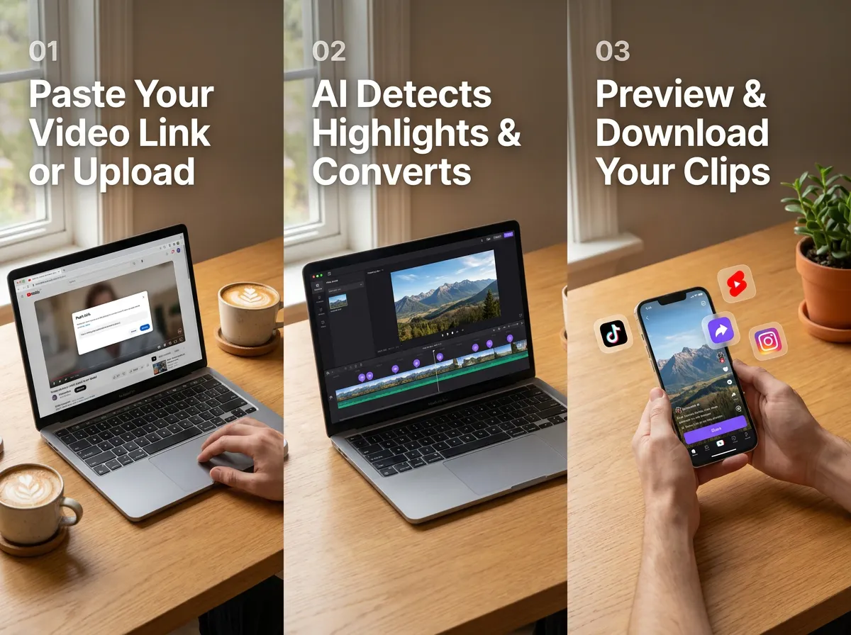 How to Use AI Clip Generator in 3 Steps