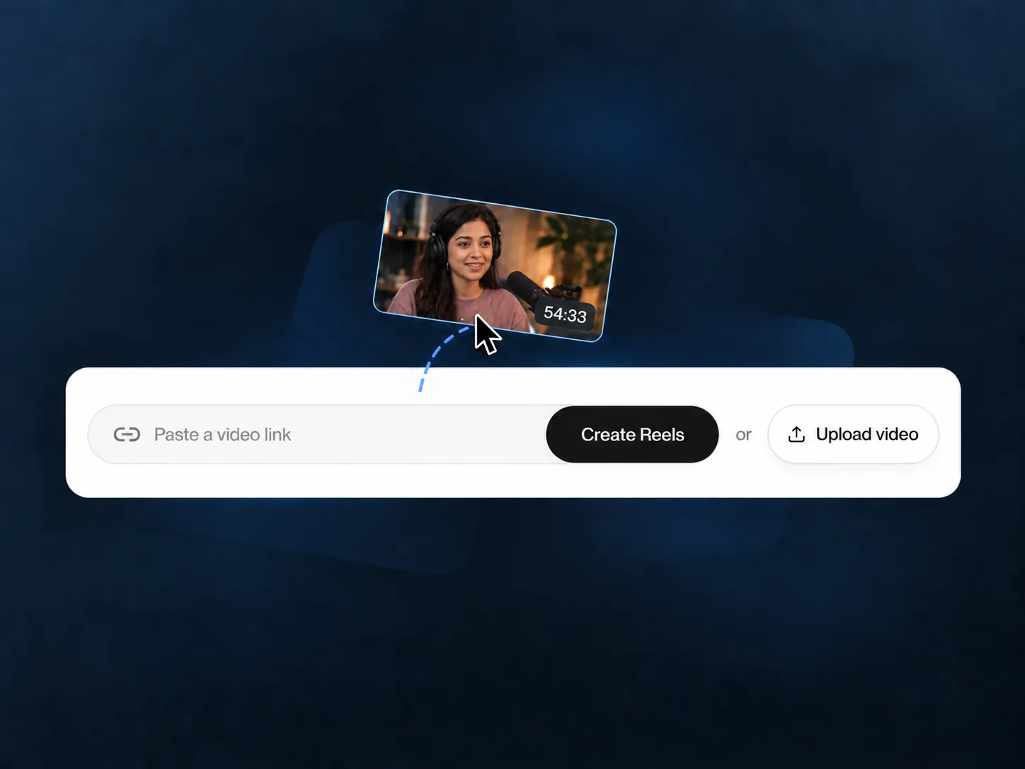 Add a long video to AI Reel Generator