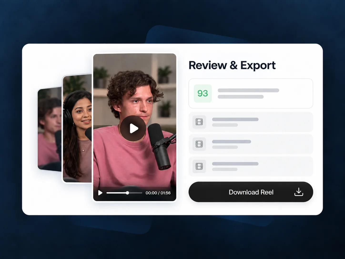Review and export the strongest Reel version