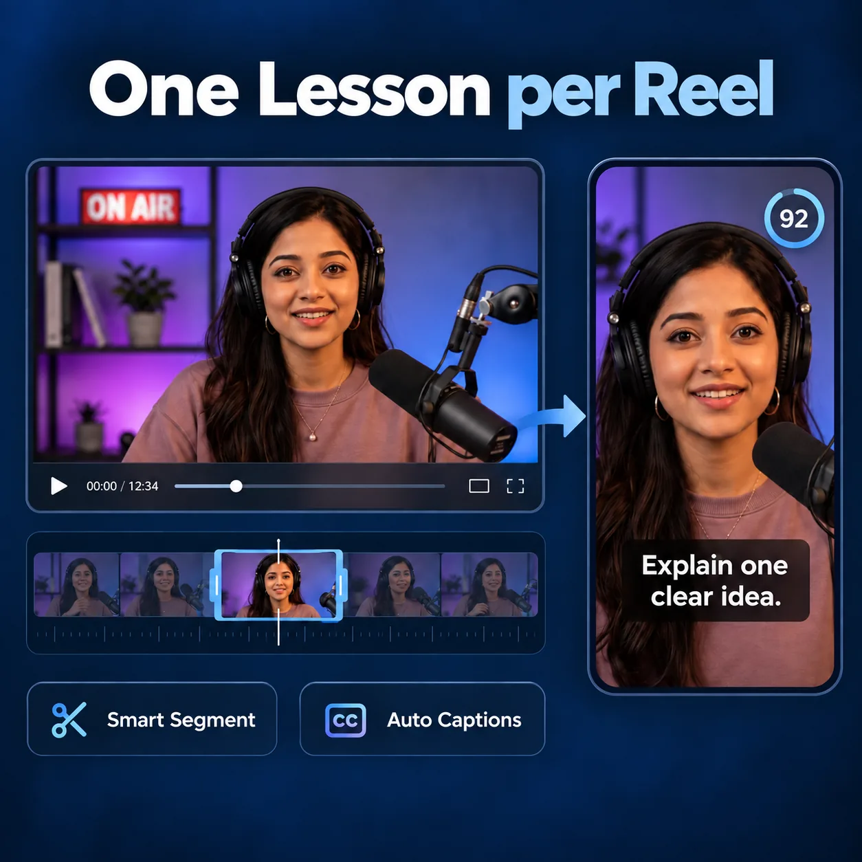 Longer hands-on tutorial divided into a short vertical Reel explaining one step
