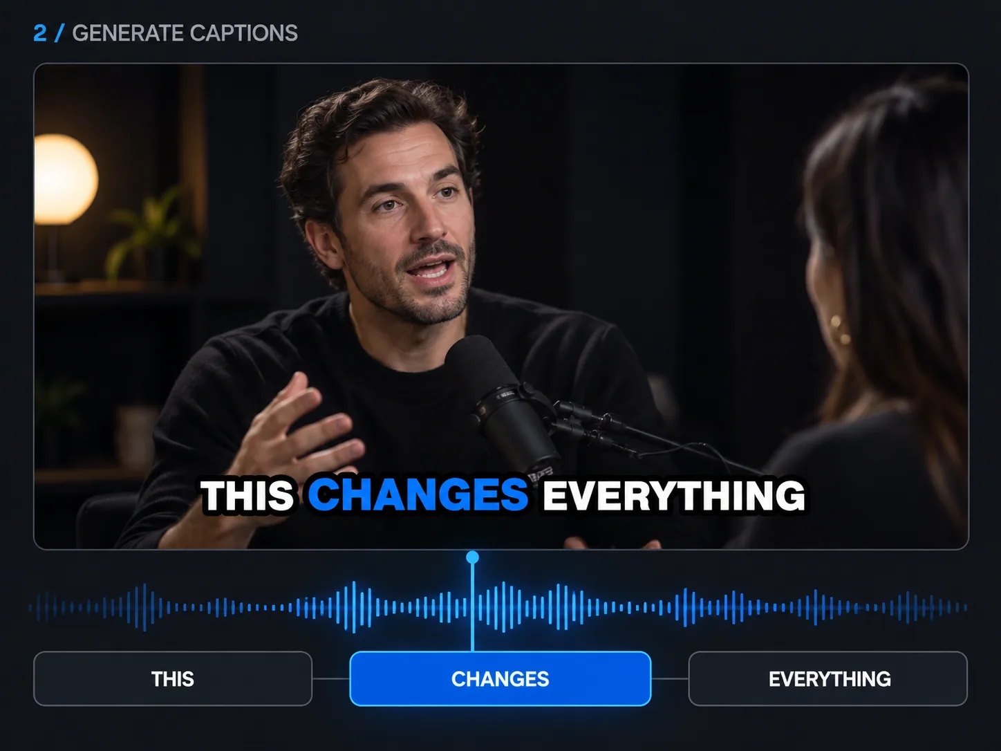 Generating timed on-screen captions for a video