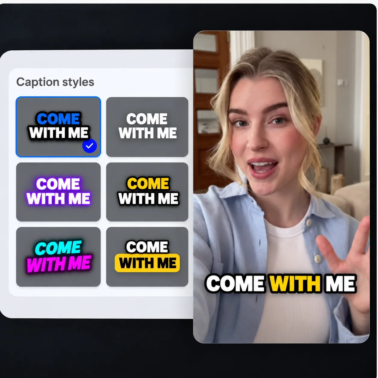 YouTube creator's video with styled on-screen narration