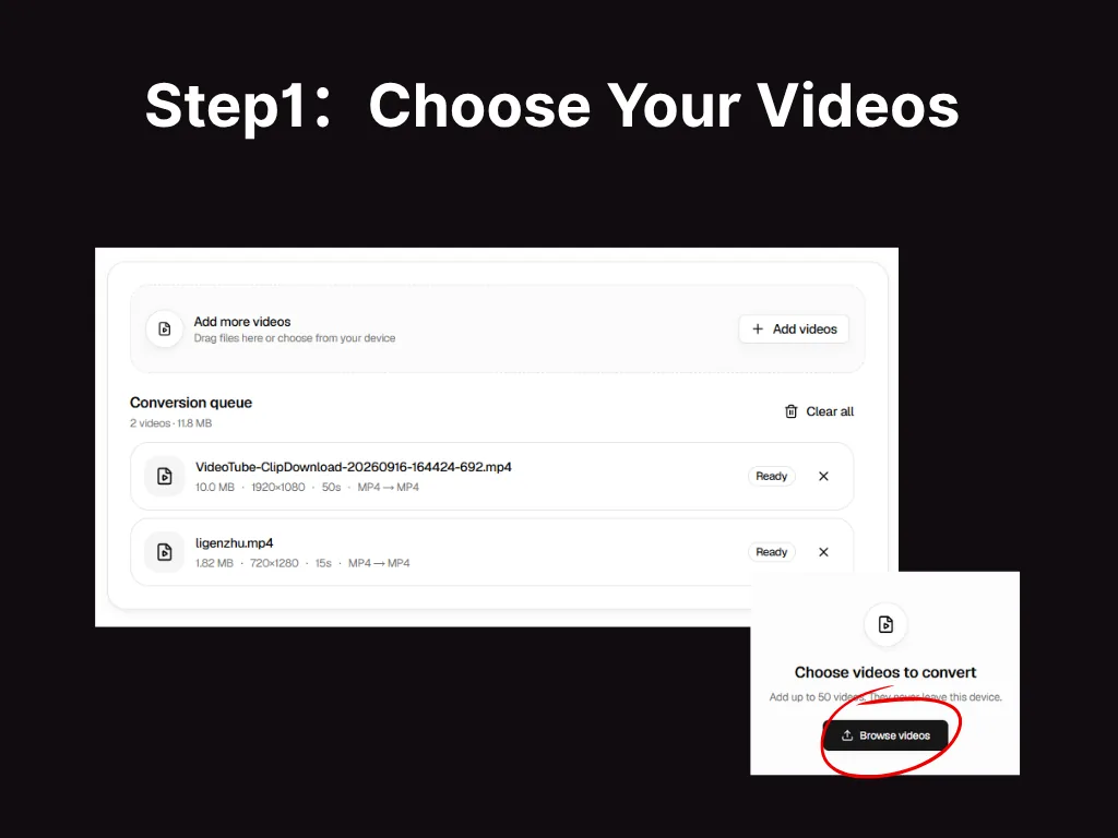 Choose Your Videos