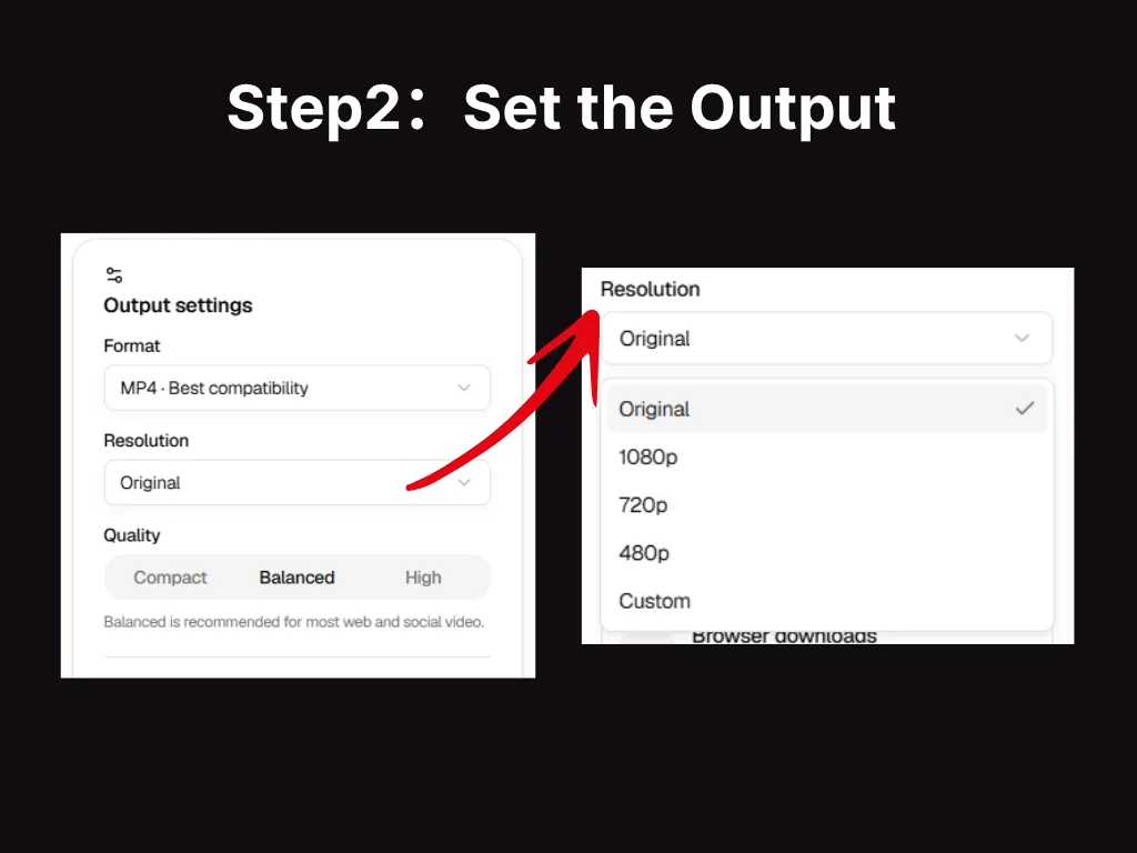 Set Your Output Options