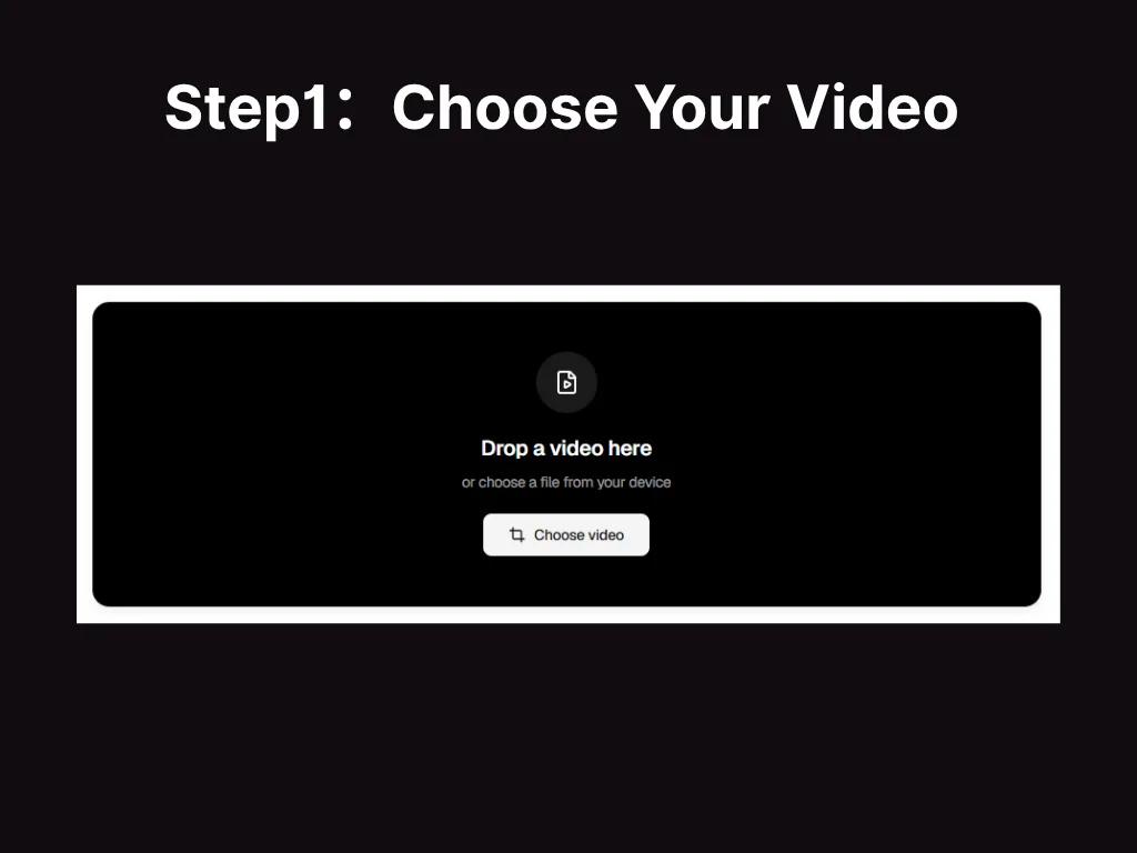 Choose a video in Video Cropper