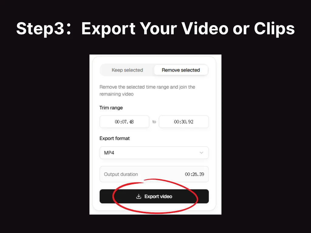 Export Your Video or Clips