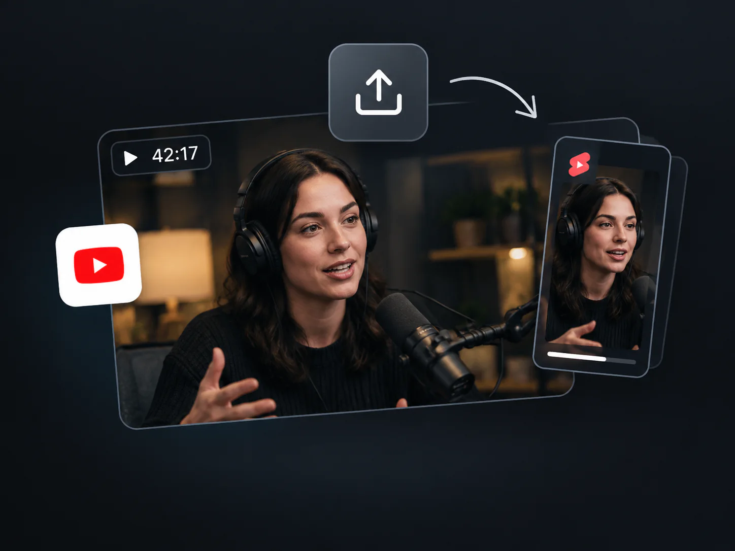 Upload a long video or add a YouTube link